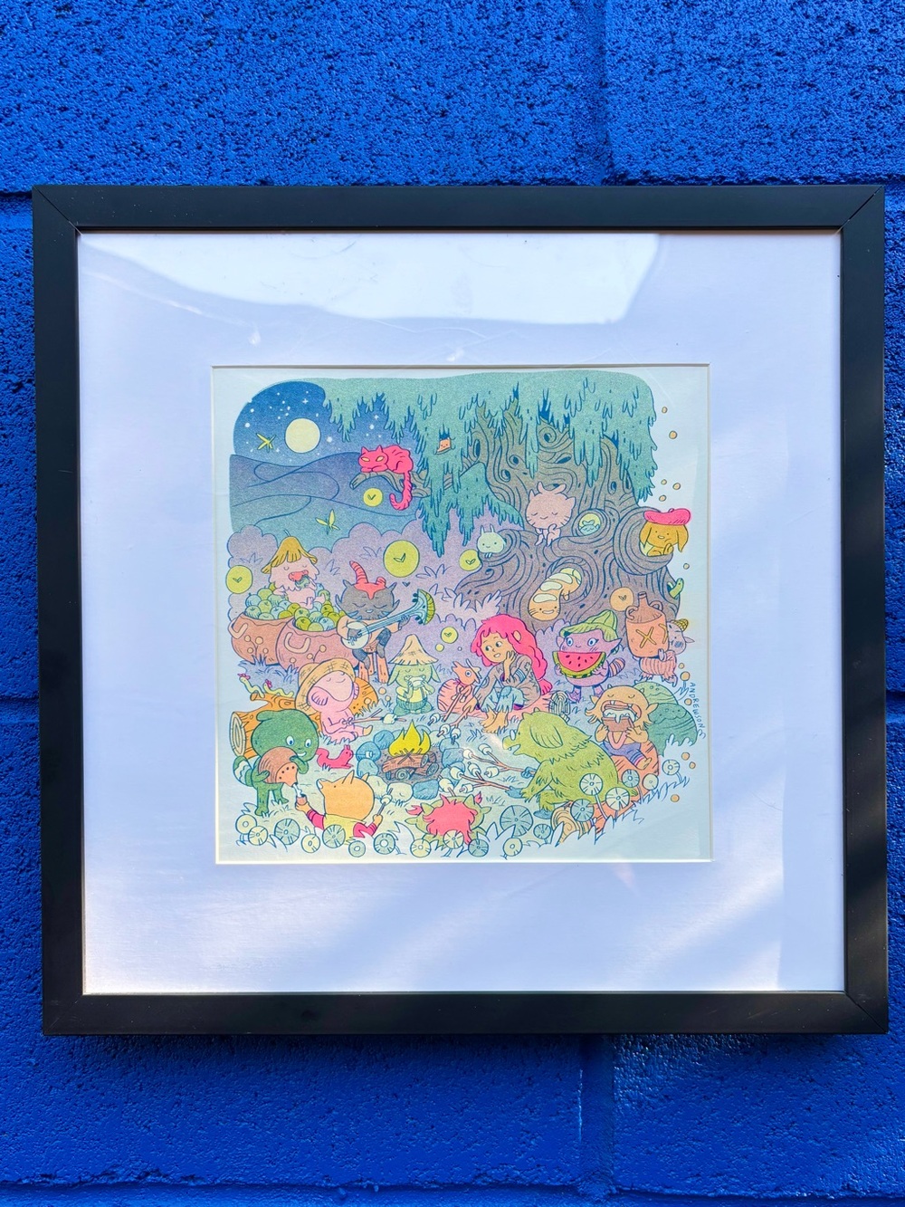 Campfire Stories Risograph Art Print